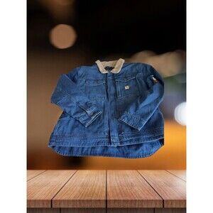 Carhartt Denim Jacket Mens 2XL Blue Sherpa Lined Relaxed Fit Work 2 Warmer